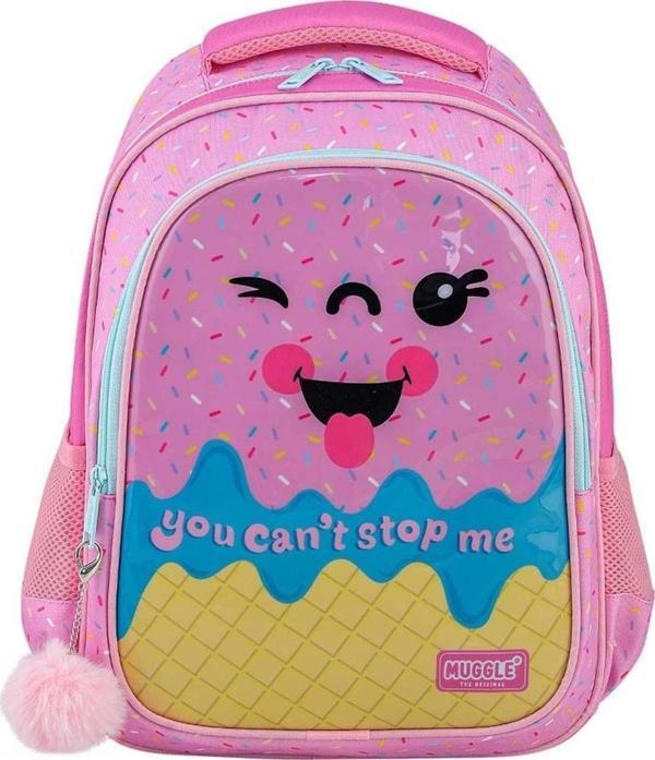 Muggle Okul Çantası Pink Ice Cream Pembe Kız Çocuk İlkokul Sırt Çantası - Image 1