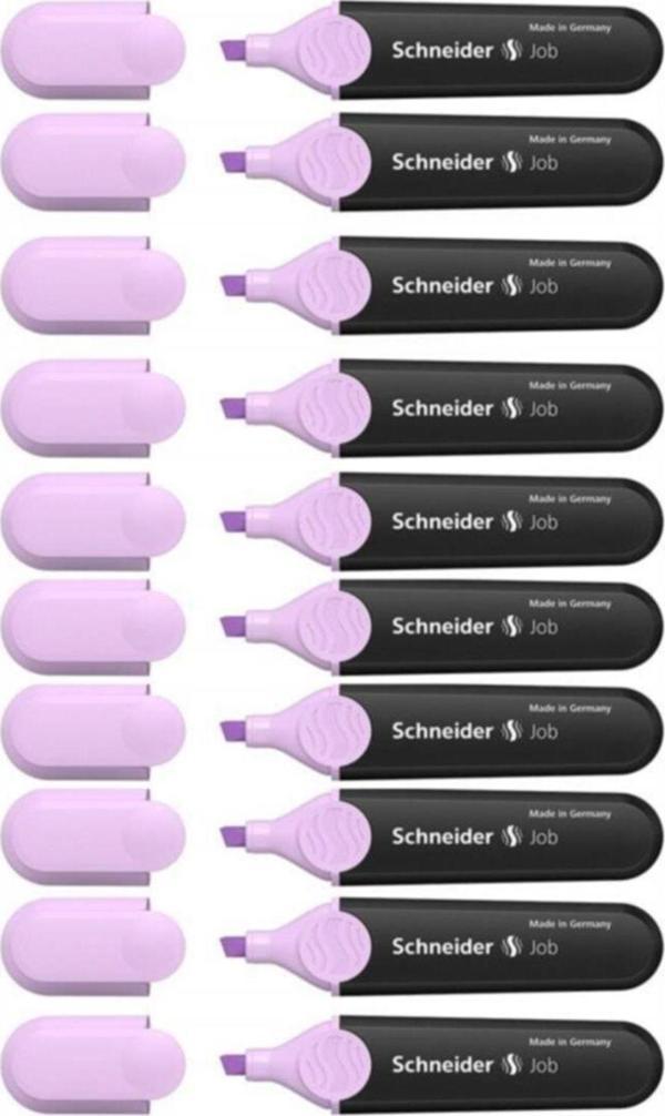 Schneider Fosforlu Kalem Job Pastel Lavanta 1-4,5 MM (10 Lu Paket) - Image 1