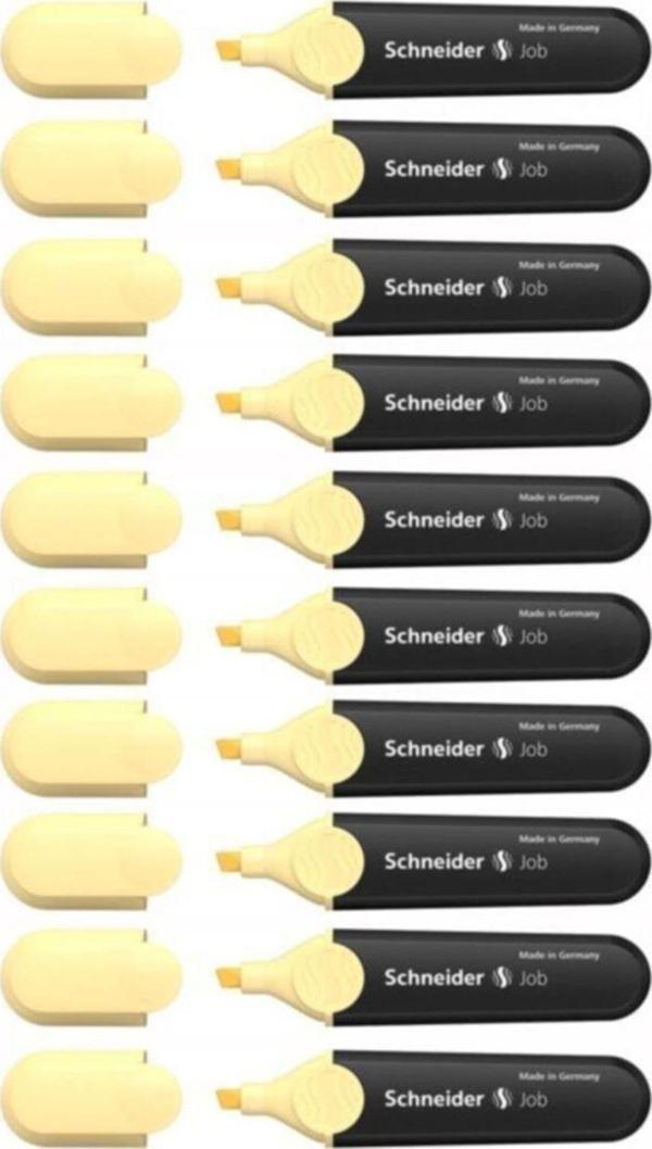 Schneider Job Fosforlu Kalem Pastel Vanilya (10 Lu Paket) - Image 1