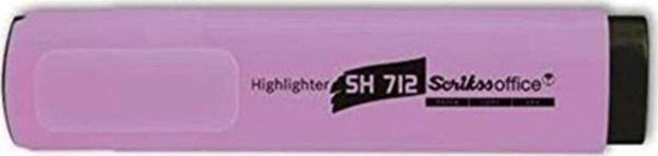 Scrikss Fosforlu Kalem Pastel Lila İşaretleme Kalemi (12 Li Paket) - Image 1