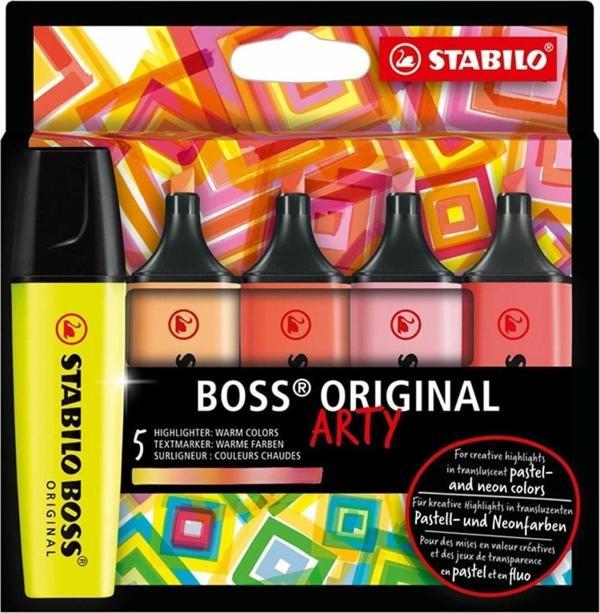 Stabilo Boss Original Arty Sıcak Renkler İşaretleme Kalem Seti 5'li - Image 1