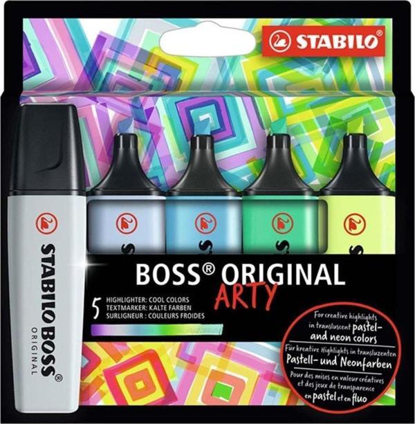 Stabilo Boss Original Arty Soğuk Renkler Işaretleme Kalem Seti 5'li - Image 1