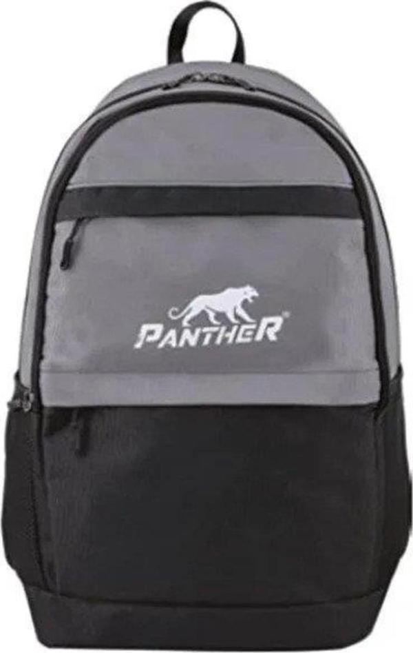 Panther Sırt Çantası Duble Gri-Siyah Okul Sırt Çantası - Image 1