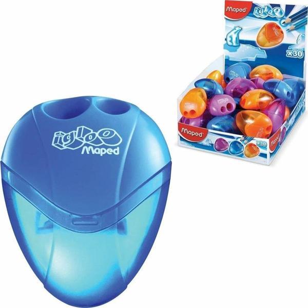 Maped Öğrenci Kalemtıraşı I-Gloo Plastik Tekli Hazneli Kalemtıraş (30 Lu Paket) - Image 1