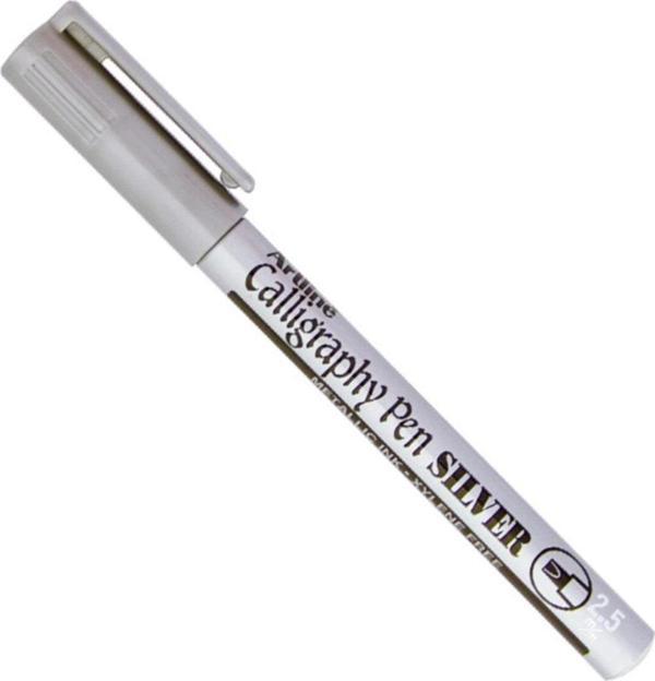 Artline Kaligrafi Kalemi Kesik Uçlu 2.5 MM Gümüş EK993XF (1 Kutu 12 Adet) - Image 1