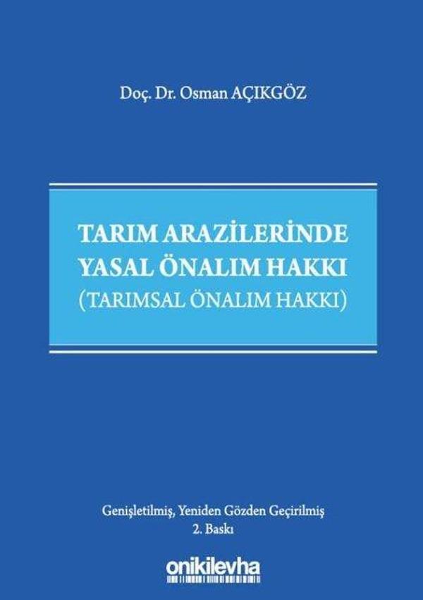Tarım Arazilerinde Yasal Önalım Hakkı - On İki Levha Yayıncılık - Image 1