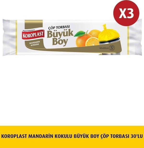 Koroplast Mandarin Kokulu Büyük Boy Çöp T. 10'lu X 3 Adet - Image 1