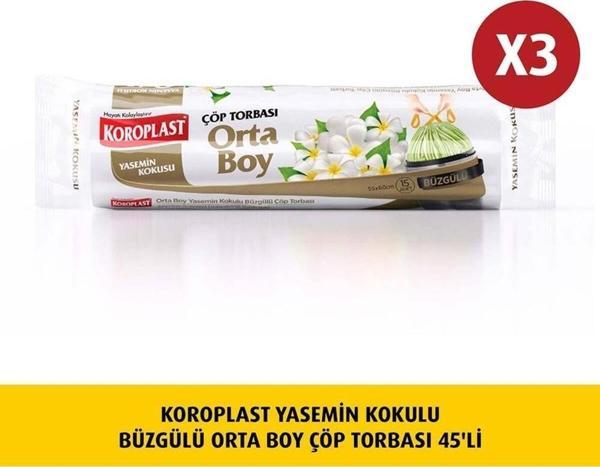 Koroplast Yasemin Kok Büzgülü Orta Boy Çöp 15liX3 Ad - Image 1