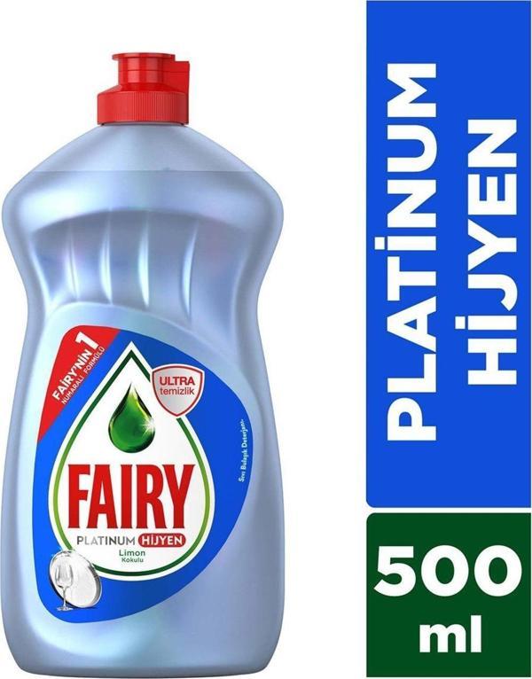 Fairy Platinum Hijyen Sıvı Bulaşık Deterjanı 500 Ml Limon - Image 1