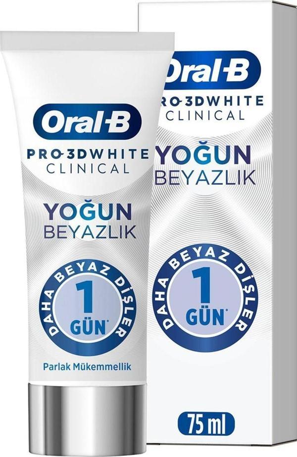 Oral-B Pro 3D White Clinical Yoğun Beyazlık Parlak Mükemmellik Diş Macunu 75 Ml - Image 1