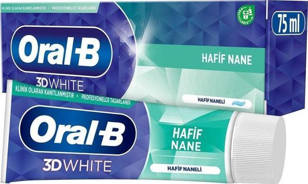 Oral-B Pro 3D White Hafif Nane Diş Macunu 75 Ml - Image 1