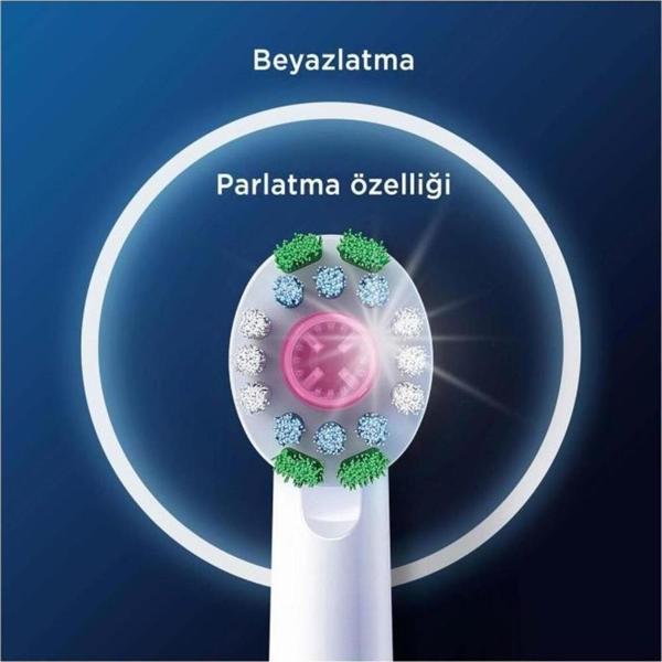Oral-B Şarjlı Diş Fırçası Yedek Başlığı 3D White x-Filament 4 Adet Ürün - Image 1