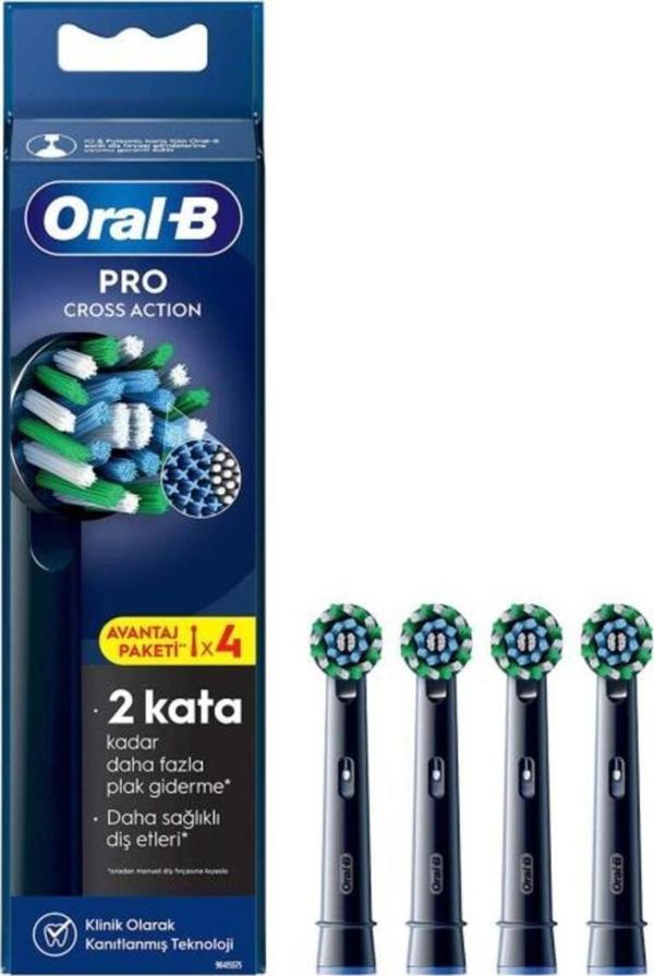 Oral-B Şarjlı Diş Fırçası Yedek Başlığı Cross Action x-Filament 4 Adet Ürün - Image 1