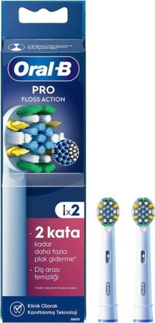 Oral-B Şarjlı Diş Fırçası Yedek Başlığı Floss Action x-Filament 2 Adet Ürün - Image 1