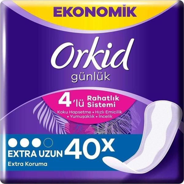 Orkid Extra Koruma Extra Uzun Günlük Ped 40 Adet - Image 1