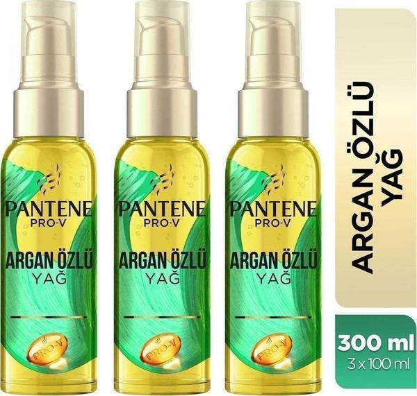 Pantene Doğal Sentez Saç Bakım Serumu Argan Yağlı Elixir 100 Ml x3 - Image 1