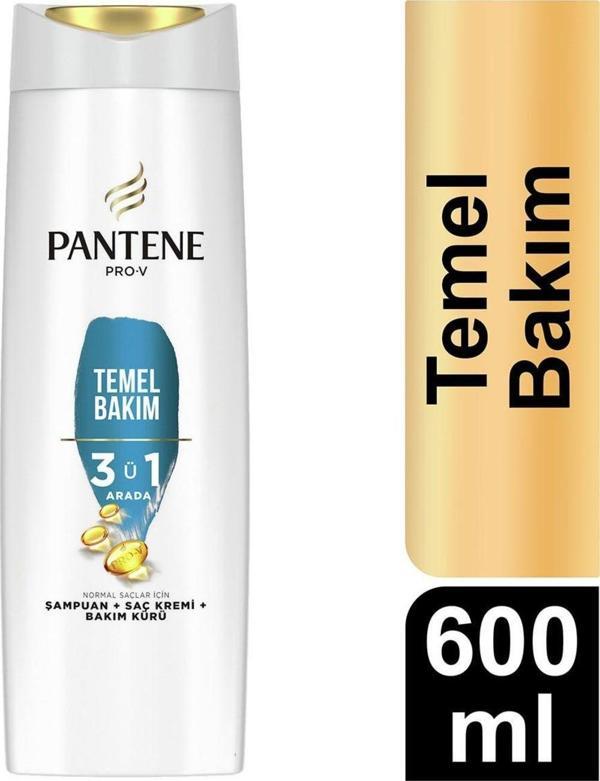 Pantene Temel Bakım 3'Ü1 Arada Şampuan 600 Ml - Image 1
