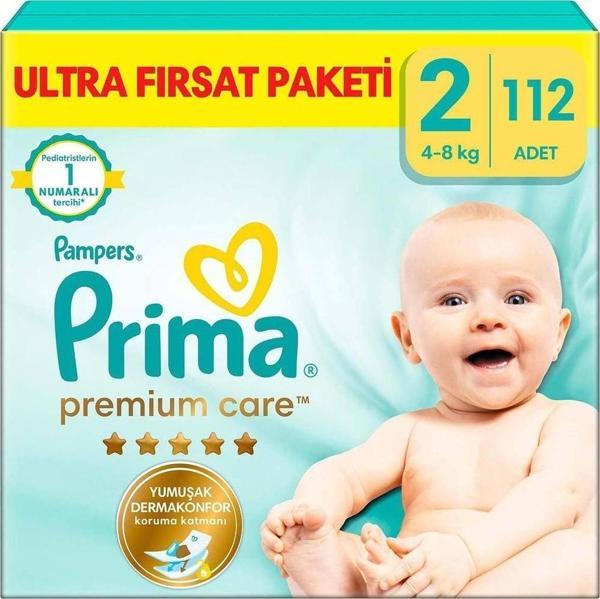 Prima Bebek Bezi Premium Care 2 Numara 112 Adet Ultra Fırsat Paketi - Image 1