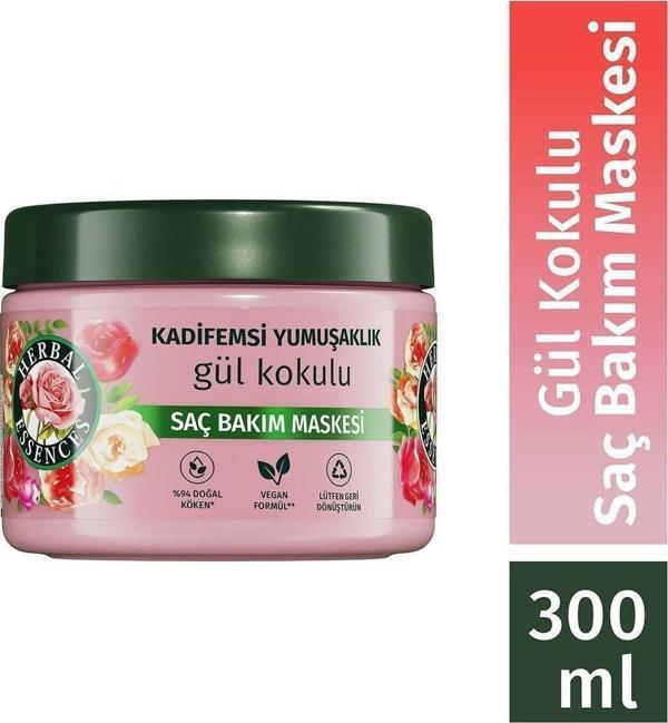 Herbal Essences Kadifemsi Yumuşaklık Gül Kokulu Saç Bakım Maskesi 300Ml - Image 1