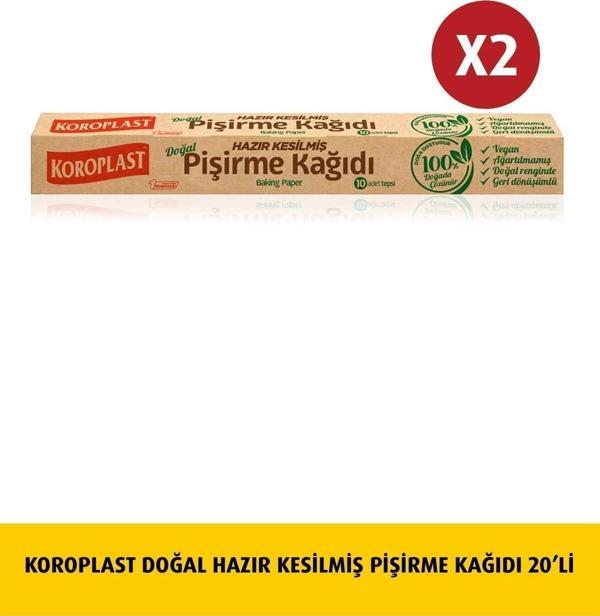 Koroplast Doğal Hazır Kesilmiş Pişirme Kağıdı 10'lu X  2 Ad - Image 1