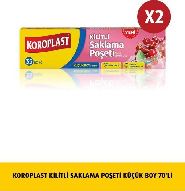 Koroplast Kilitli Saklama Poşeti 35'li  X 2 Adet - Image 1
