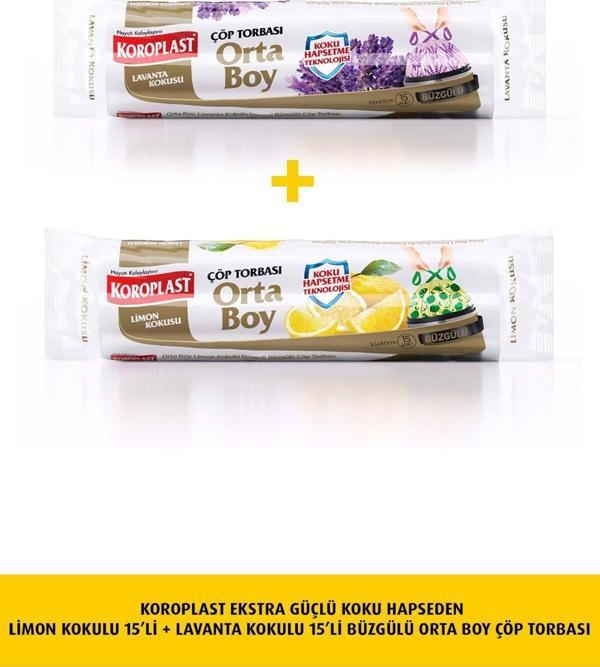 Koroplast Koku Hapse Limon Büzg Orta 15li+Lavanta Orta15li - Image 1