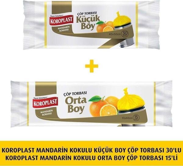 Koroplast Mandarin Kok. Küçük Boy Çöp T.30lu + Orta Boy 15li - Image 1