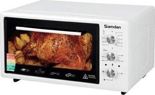 Şamdan 2005 48 Lt. Lüks Turbo Zaman Ve Isı Ayarlı İç Aydınlatmalı Midi Fırın - Beyaz - Image 1