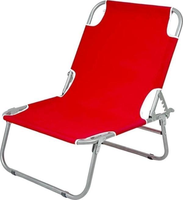 Eportatif Katlanır Portatif Sandalye Şezlong - Kamp Sandalyesi Kırmızı 1285 - Image 1