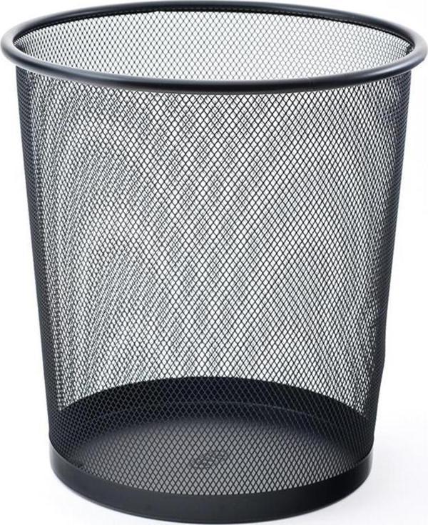 Mas Çöp Kovası Metal Tam Perforeli 10 Litre Siyah Paslanmaz Çöp Kovası - Image 1