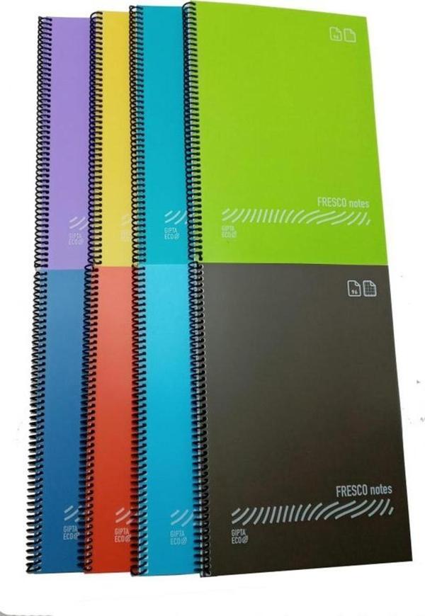 Gıpta Fresco A4 72 Yaprak Kareli Spiralli Plastik Kapaklı Defter (12 Adet) - Image 1