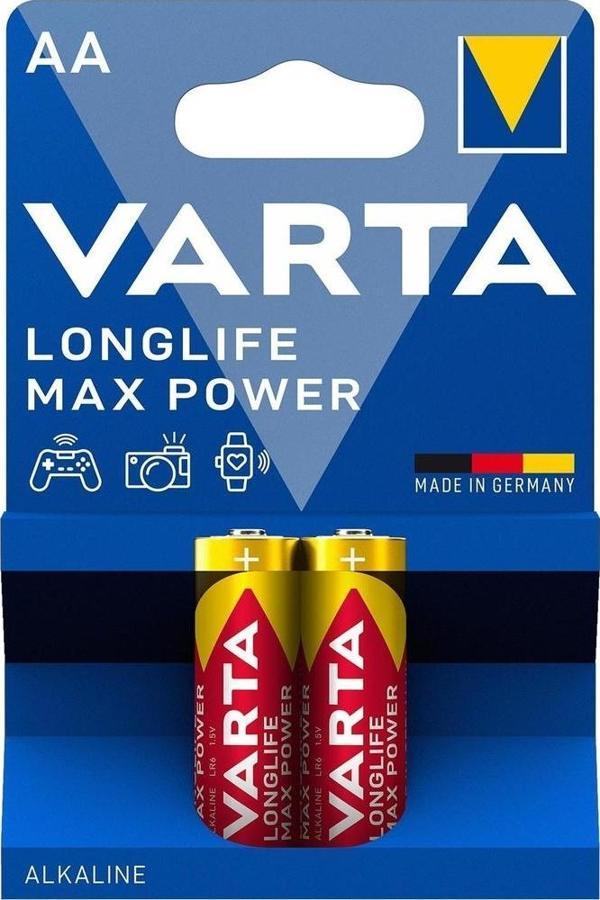 Varta Longlife Max Power Alkalin AA Kalem Pil (2 Li Paket) - Image 1