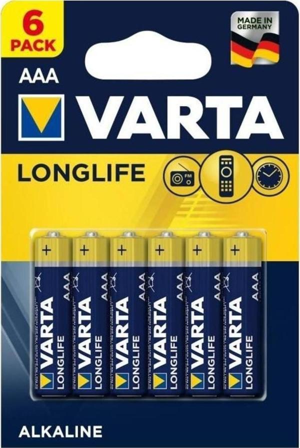 Varta Longlife Power AAA İnce Kalem Pil Alkalin (6 Lı Paket) - Image 1