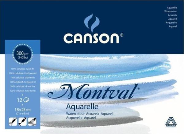Canson Montval Sulu Boya Blok Pad Canmontv 12 Yaprak 18x25 CM 300 GR Sulu Boya Blok - Image 1