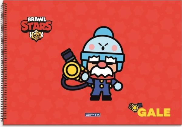 Gıpta Brawl Star Spiralli Resim Defteri 17 x 24 CM 15 Yaprak (12 Li Paket) - Image 1