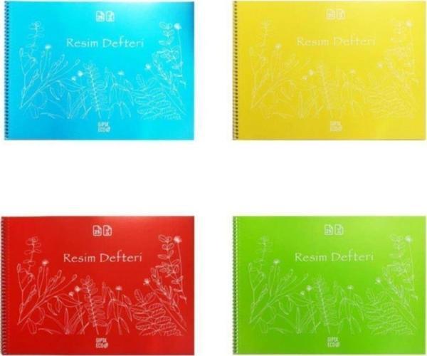 Gıpta Eco Spiralli Resim Defteri 25 Yaprak 35 x 50 cm (1 Paket 12 Adet) - Image 1