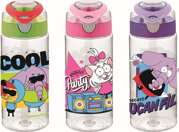 Gıpta Kral Şakir Desenli Tritan Matara 500 ML Suluk (Karışık Renk 1 Adet) - Image 1