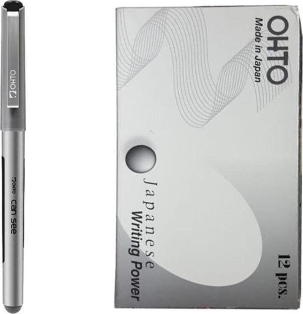 Ohto Roller Kalem Can See Jel Bilye Uçlu 0.7 MM Siyah Jel Pilot Kalem (12 Li Paket) - Image 1