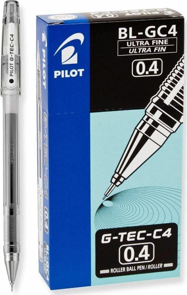 Pilot G-Tec-C4 0.4 MM İğne Uçlu Siyah Roller Kalem (12 Li Paket) - Image 1