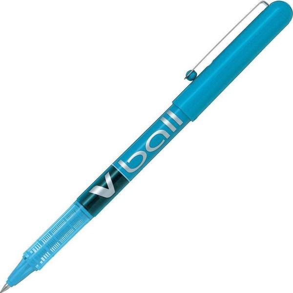 Pilot V-Ball V System Bilye Uçlu 0.5 MM Açık Mavi Roller Kalem (12 Li Paket) - Image 1