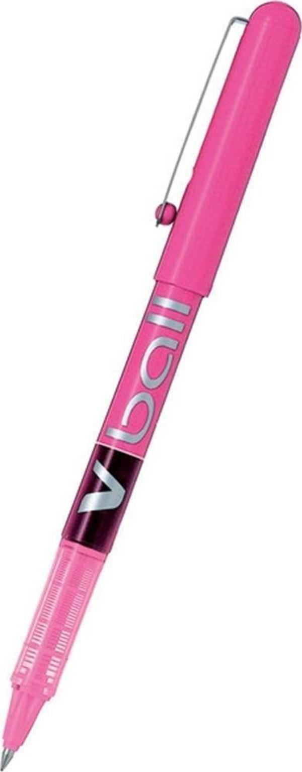 Pilot V-Ball V System Bilye Uçlu 0.5 MM Pembe Roller Kalem (12 Li Paket) - Image 1
