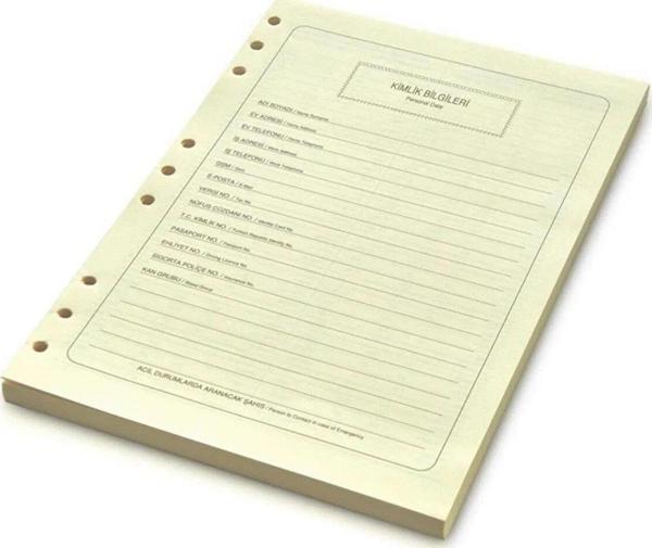 Heeton Organizer Yedeği Çizgili B5 A16 Organizer Yedeği - Image 1