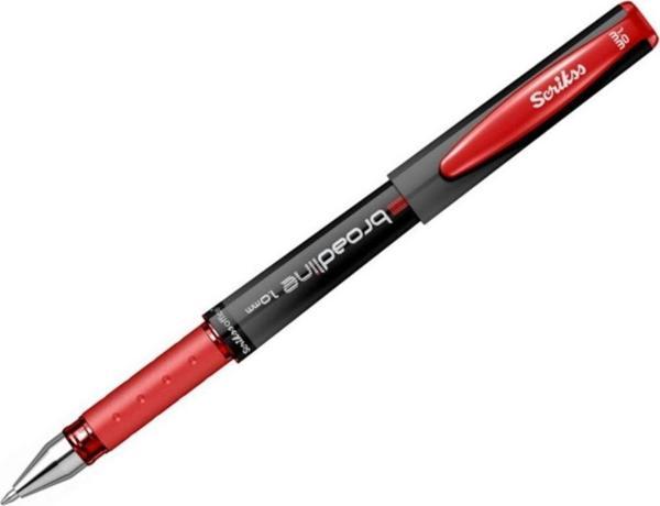 Scrikss Roller Kalem Jel 1.0 MM Kırmızı Roller Kalem (12 Li Paket) - Image 1