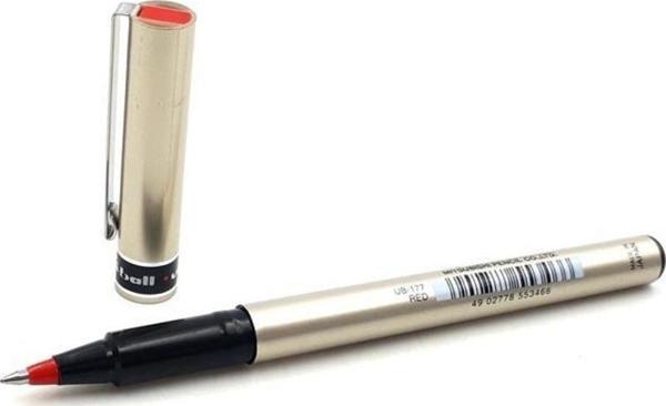 Uni-Ball Roller Kalem Deluxe Bilye Uç 0.7 MM Kırmızı (12 Li Paket) - Image 1