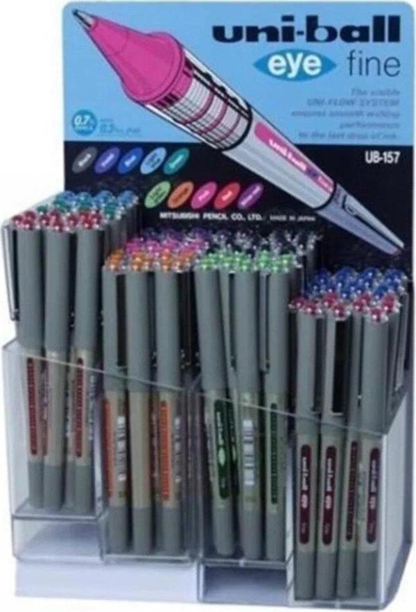 Uni-Ball Roller Kalem Eye Fine Bilye Uç 0.7 MM Karışık Renk (120 Li Paket) - Image 1