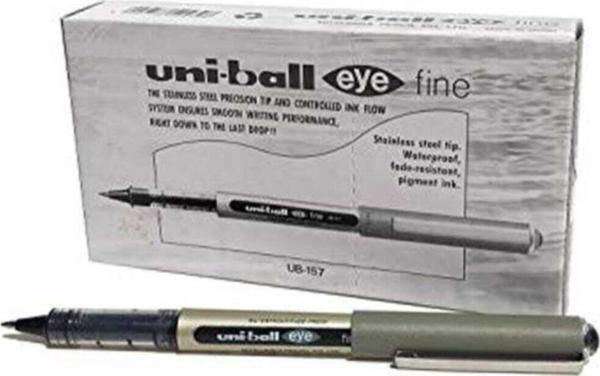 Uni-Ball Roller Kalem Eye Fine Bilye Uç 0.7 MM Siyah UB-157 (12 Li Paket) - Image 1