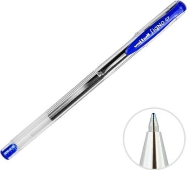 Uni-Ball Roller Kalem Signo Fine Jel Bilye Uç 0.7 MM Mavi (12 Li Paket) - Image 1