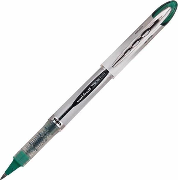 Uni-Ball Roller Kalem Vision Elite Bilye Uç 0.8 MM Yeşil (12 Li Paket) - Image 1