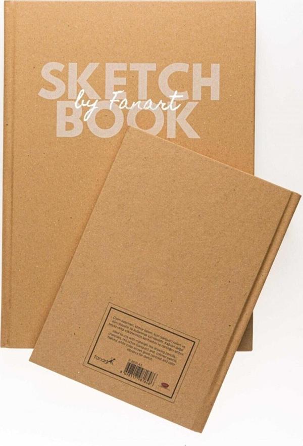 Fanart A4 Academy Kraft Sert Kapaklı Sketch Book 80 Gram 96 Yaprak - Image 1