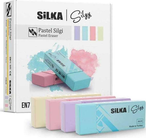 Silka Art.4 Pastel Öğrenci Silgisi Karışık Renklerde (20 Li Kutu) - Image 1
